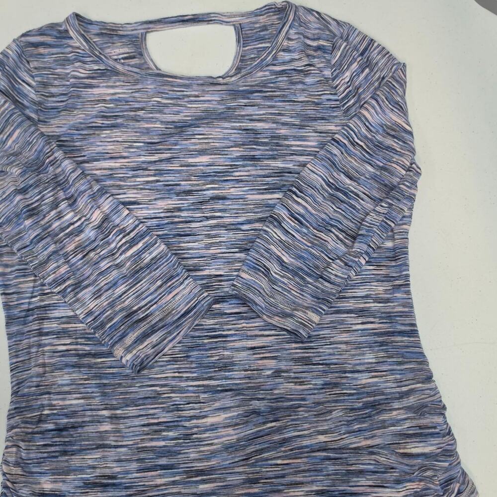 Blue pink space dye long